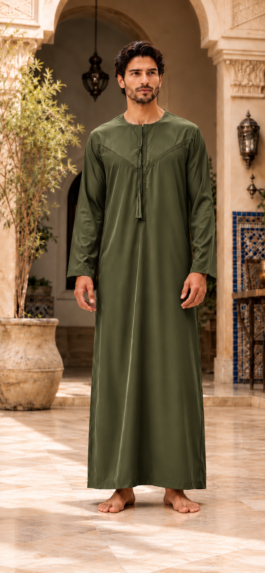 Qamis NOOR – Vert kaki