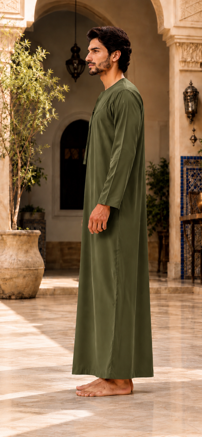 Qamis NOOR – Vert kaki